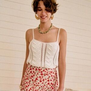 NWT Sezane Georgie Top in Ecru